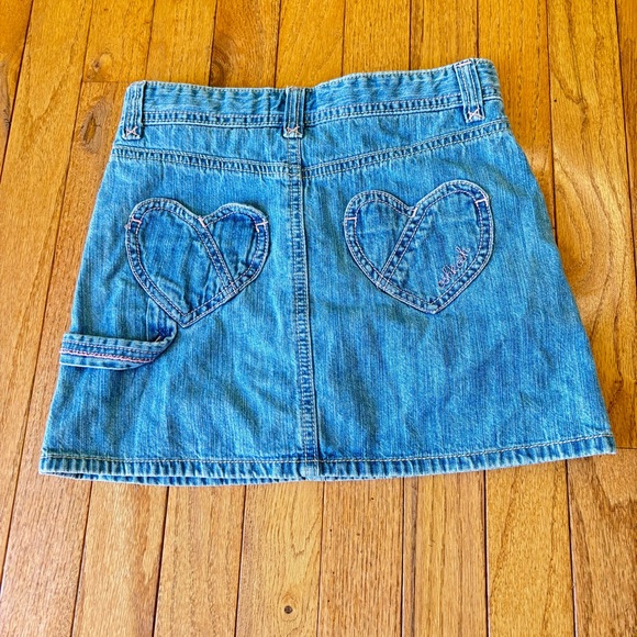 OSH KOSH B GOSH DENIM HEART POCKET SKIRT SIZE 10 100% COTTON - Picture 2 of 4